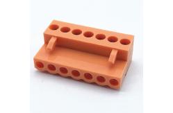 China Orange 300V 2-24 poles Plug-In Terminal Block Female Panel Mounted supplier