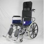 Multi - Function Aluminum Manual Wheelchair With Detachable Elevating Footrest U Shape Commode Seat for sale