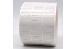 China 20mmx8mm 1mil  Thermal Transfer Roll Labels White Matte Label For 3 Row supplier