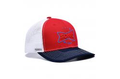 China Customizable 6 Panel Trucker Cap Pre Curved Visor Logo Embroidery supplier