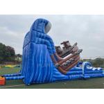 Water Park Inflatable Water Slide With Double Lane Pool