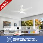Low Profile DC110V Dimmable LED Ceiling Fan Reversible Quiet DC Motor
