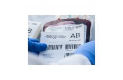 China Rectangle UV Printing Blood Bag Sticker For Hospitals supplier