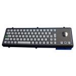 Blank transparent keys panel mount keyboard with mechnical optical laser trackball