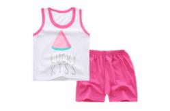 China Random combination wholesale Multiple patterns sleeveless boy set clothing supplier