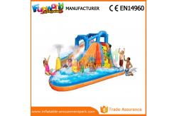 China Customized Interesting Mega Aqua Water Slide Large Inflatable Pool Slide supplier