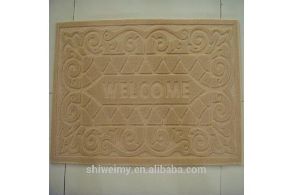WELCOME embossed brushed polyester door mat
