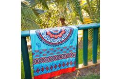 China Bulk Medium Thickness Customized Beach Towel With Opp Bag Packaging supplier