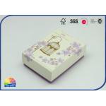 Glittering Flower Decorated Cardboard Box Gold Stamping for sale
