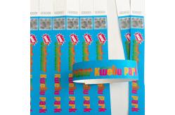 China Custom Printed Paper Wristbands Sequential Numbering Barcoding For Security supplier