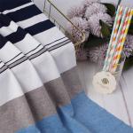 Breathable Elasticity Soft Fashionable Skin-Friendly Classic Striped Knit Fabric For T-Shirt for sale