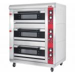 3 Layer 6 Tray Gas Baking Ovens with Window Door Mechanical Controller Timer for sale