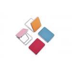 Rectangular Foldable PU Cosmetic Pocket Mirror 11mm Thick Small Travel Mirror for sale