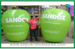 China Custom Green Inflatable Products Inflatable Apple For Advertisement supplier