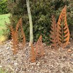 Rusty Steel OEM Outdoor Metal Tree Sculpture / Statue Welded In Wooden Crate for sale