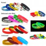 Silicone wristbands promotional items 20cm-25cm Length