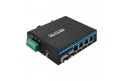 China Industrial Unmanaged PoE Switch Fast Ethernet SFP Fiber Rugged Network 120W DC48V supplier