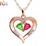 Forever Together 22x33MM Heart Pendant Womens Engraved Necklace for sale