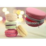 China Newly Promotional Macarons Kids Silicone Lady Purse Wallet with Zipper manufacturer