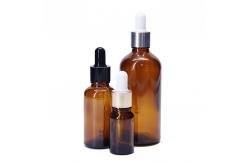 China 15ml 30ml Amber Essential Oil Dropper Brown Glass Bottles With Measurement Dropper supplier