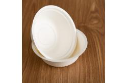 China 24oz Compostable Bagasse Bowls Eco Friendly Sugarcane Pulp Box Bowl With Lids supplier