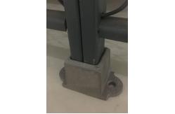 China Aluminum Floor Fence Post Sockets For Security Mesh Partitions Abrasion Resistance supplier