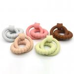 Food Grade Custom Baby Teething Toy With Cute Silicone Soft Glue for sale
