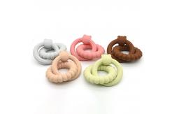China Food Grade Custom Baby Teething Toy With Cute Silicone Soft Glue supplier