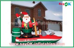 China Customzied Various Inflatable Santa Claus Cartoon Characters For Christmas supplier