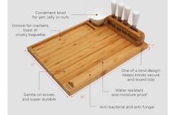 China Customized Bamboo Cheese Knife And Cutting Board Set Formaldehyde Free supplier