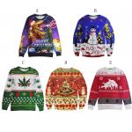 3D Printing Plus Size 4xl Christmas Jumper , Male Christmas Jumpers Pullover for sale
