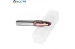China 2 Flute Carbide Ball Nose End Mill HRC55 With AICrSiN Coating OEM / ODM supplier