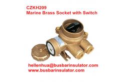 China 10A/16A marine brass socket with switch CZKH101 electrical connectors IP56 supplier