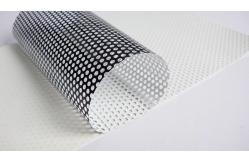 China 140g One Way Vision Film Perforated Adhesive Vinyl For Digital Printing supplier