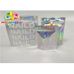 printing zipper plastic mylar foil k packaging hologram laser holographic stand up zip pouch bag for gift/bottles for sale