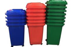 China 96 Gallon Outdoor Large Plastic Bids Plastic Standing Garbage Bin with Wheels supplier