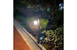 China Black Aluminum Outdoor Solar Post Lights Traditional With 2 Modes supplier