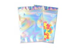 China Flat Holographic Aluminum Foil Bag Non Toxic Candy / Soap Use supplier