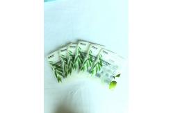 China Custom Made Composite Zipper Transparent Plastic Bag For Scrub Cleansing Flour Puff supplier