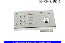China Vandal-proof Rugged Matel Keypad with 16 Flush Keys and Integrated Optical Trackball supplier
