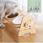 Elevated Porcelain Ceramic Raised Dog Bowls For Small Dogs for sale