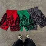 Custom High Waist Digital Print Logo Shorts Acid Wash Vintage Summer Fashion Streetwear Shorts Loose Basketball Shorts for Men for sale