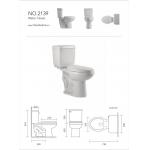 Water Closet Ceramic Two Piece Toilets 730*410*810mm Seat Bowl for sale