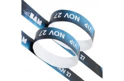 China Waterproof Sequential Numbering / Barcoding Tyvek Paper Wristbands for Security Control supplier
