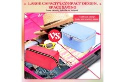 China Large Smooth Toiletry Makeup Bag Waterproof Opens Flat For Easy Access supplier