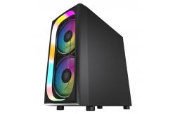 China ATX Chassis PC Gaming ARGB Acrylic Glass PC Case 2x200MM LED Lighting supplier
