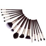 Aluminium Ferrule Makeup Cosmetic Brush Set 15pcs Zinfandel Color Beauty Professional T283 for sale