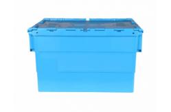 China Virgin Plastic Attached Lid Containers Nestable Stackable Moving Tote Box supplier