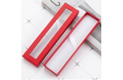China Customizable Lid And Base Box Recyclable Cardboard Pen Packaging Box With Window supplier
