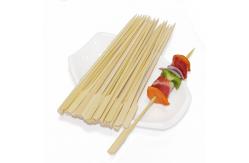 China Food Grade Disposable Flat Bamboo Paddle Skewer With Custom Logo supplier
